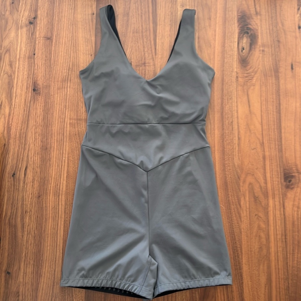 Varley Let's Go Juni All in One Romper in Blackened Pearl